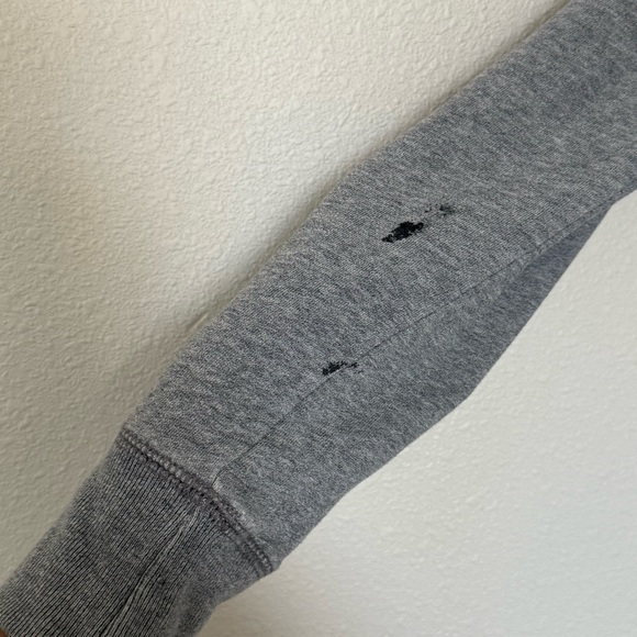 Y2K Hollister CA Hoodie Mall Rat Tumblr VSCO Gray Logo Pullover Sweatshirt Sz L - Picture 4 of 9